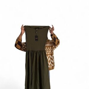 Miusol khaki green dress with pockets Size XL